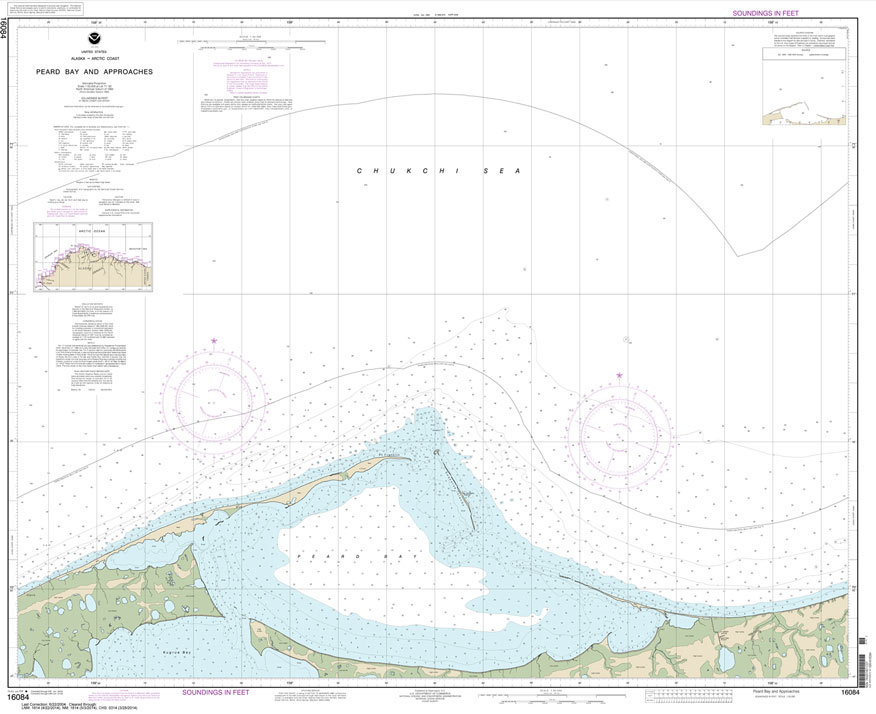 HISTORICAL NOAA Chart 16084: Peard Bay and approaches