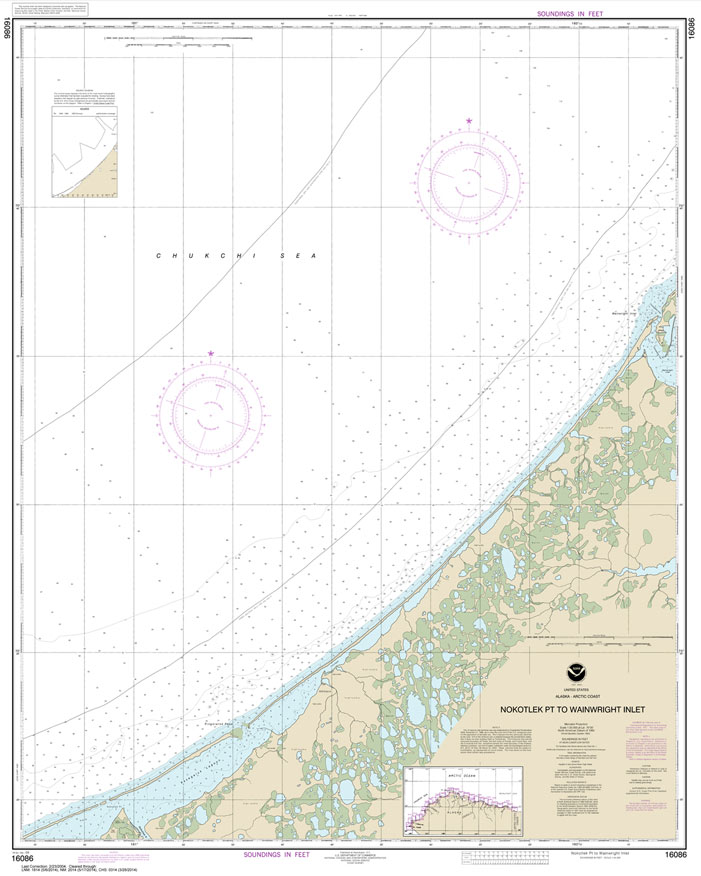 HISTORICAL NOAA Chart 16086: Nakotlek Pt. to Wainwright