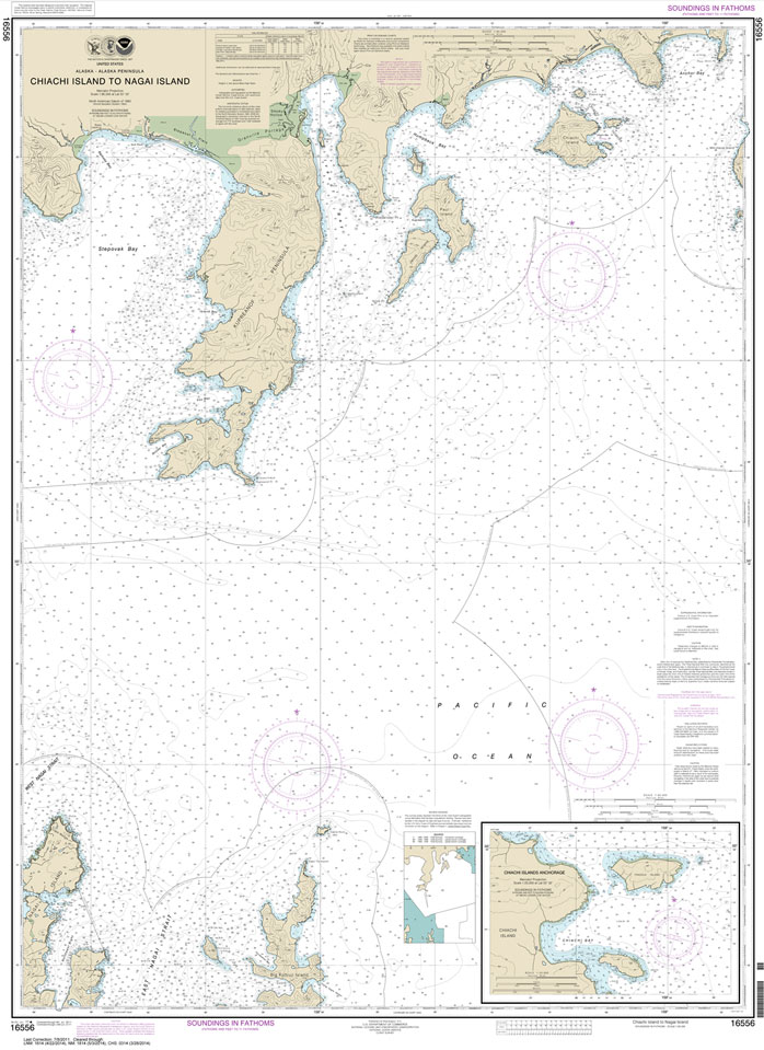 HISTORICAL NOAA Chart 16556: Chiachi Island to Nagai Island;Chiachi Islands Anchorage