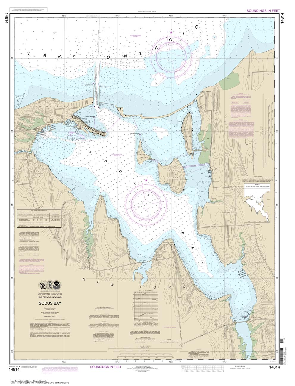 HISTORICAL NOAA Chart 14814: Sodus Bay