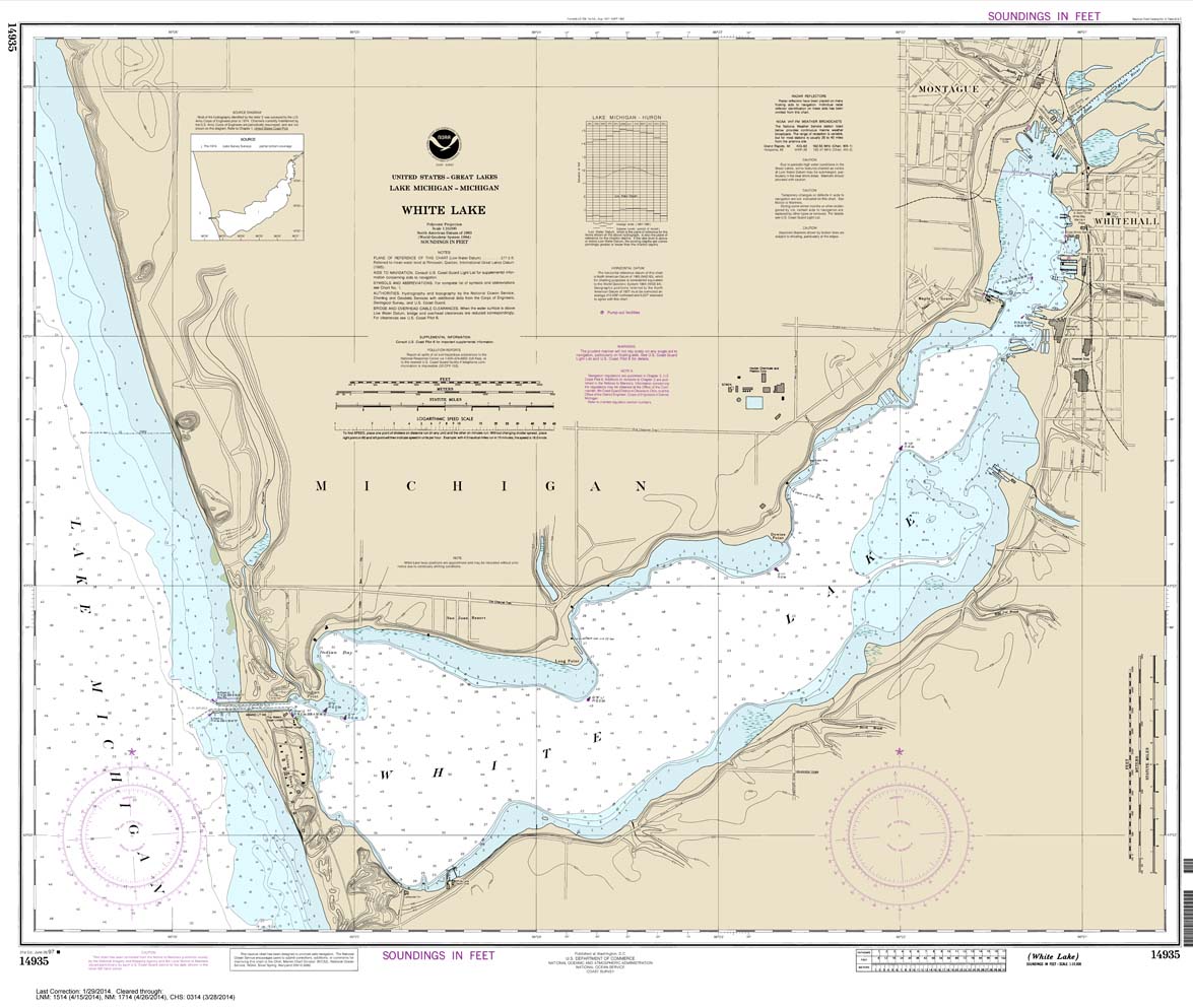 HISTORICAL NOAA Chart 14935: White Lake