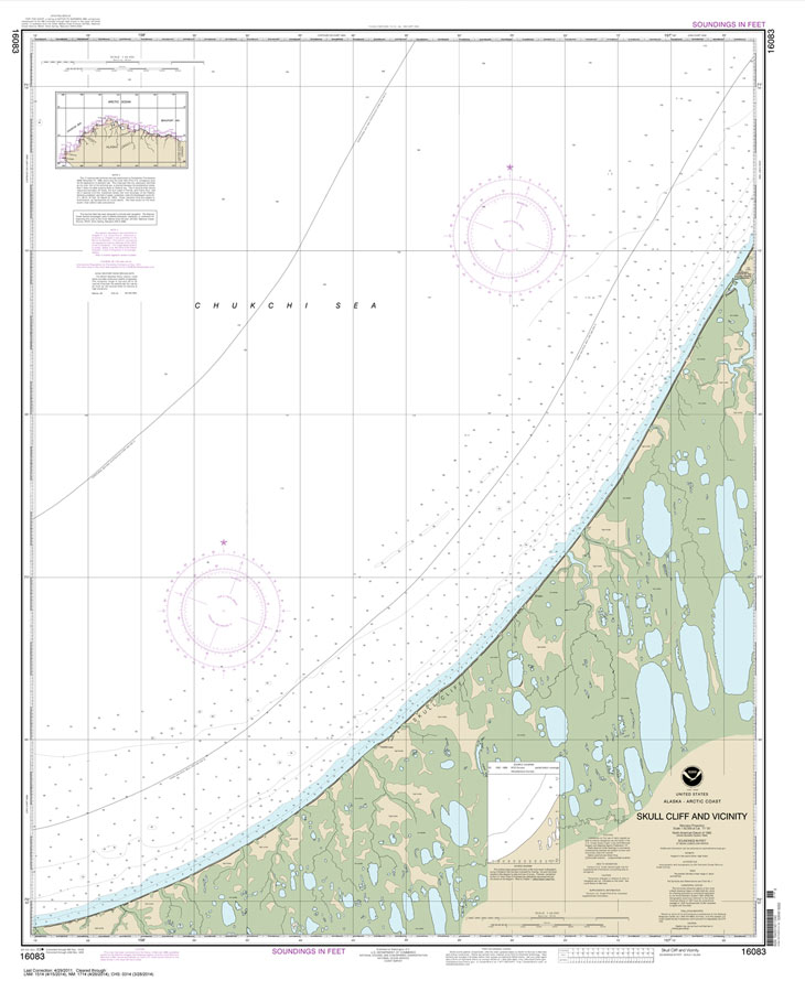 HISTORICAL NOAA Chart 16083: Skull Cliff and vicinity