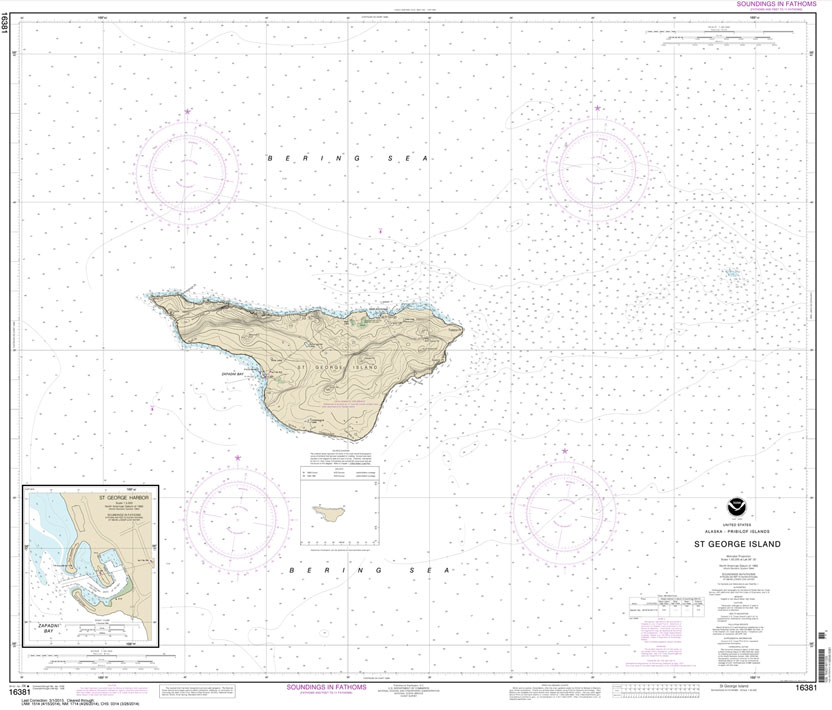 HISTORICAL NOAA Chart 16381: St. George Island: Pribilof Islands