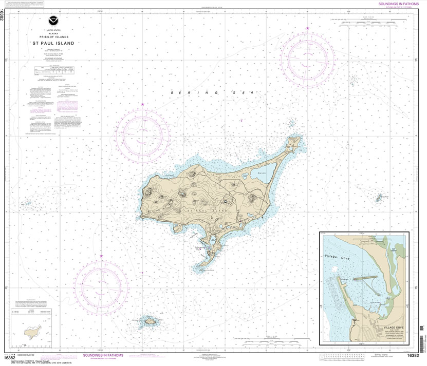 HISTORICAL NOAA Chart 16382: St. Paul Island: Pribilof Islands