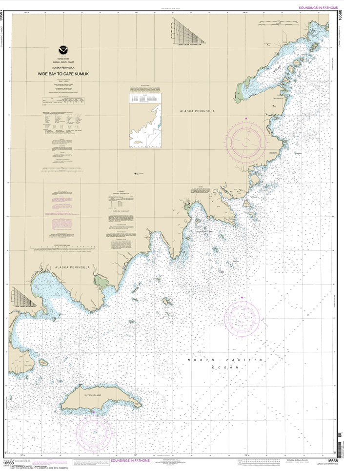 HISTORICAL NOAA Chart 16568: Wide Bay to Cape Kumlik: Alaska Pen.