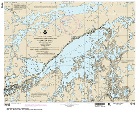 NOAA Chart 14985: Saganaga Lake