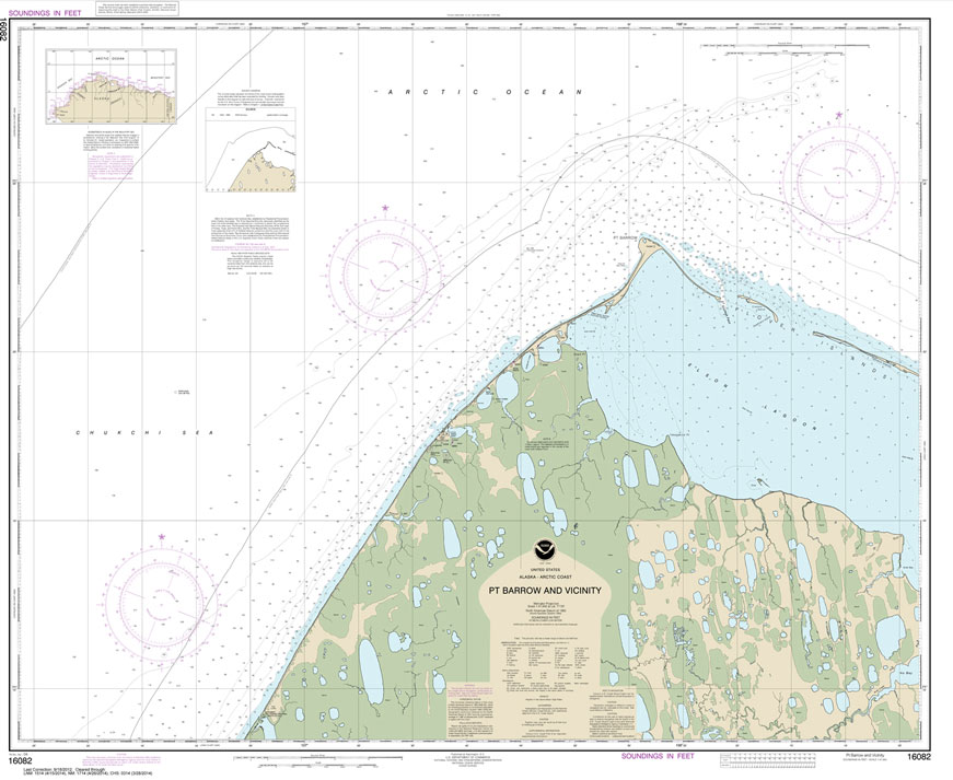 HISTORICAL NOAA Chart 16082: Pt. Barrow and vicinity