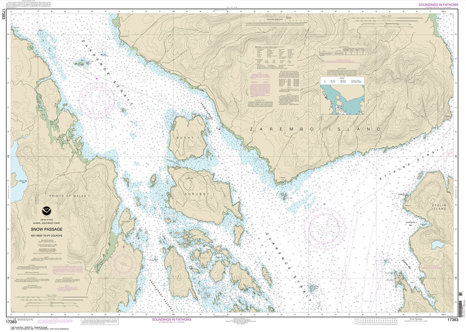 HISTORICAL NOAA Chart 17383: Snow Passage: Alaska