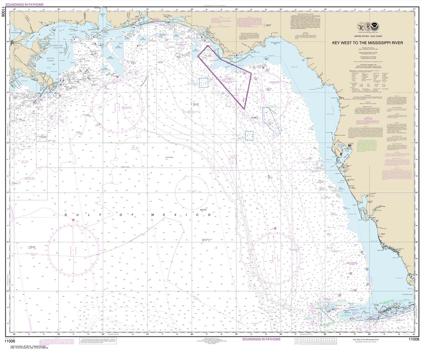 NOAA Chart 11006: Key West to Mississippi River