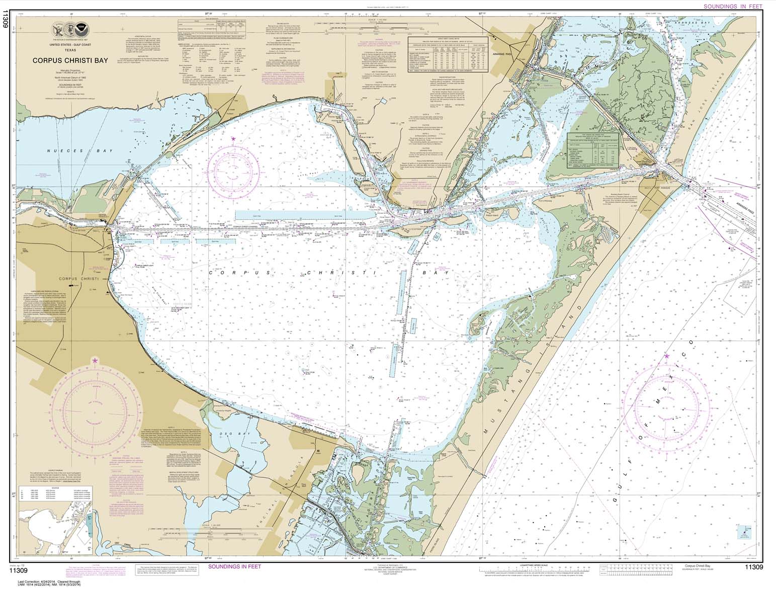 NOAA Chart 11309: Corpus Christi Bay