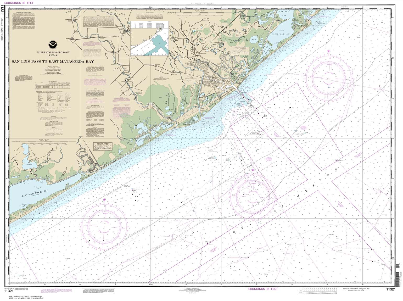 HISTORICAL NOAA Chart 11321: San Luis Pass to East Matagorda Bay