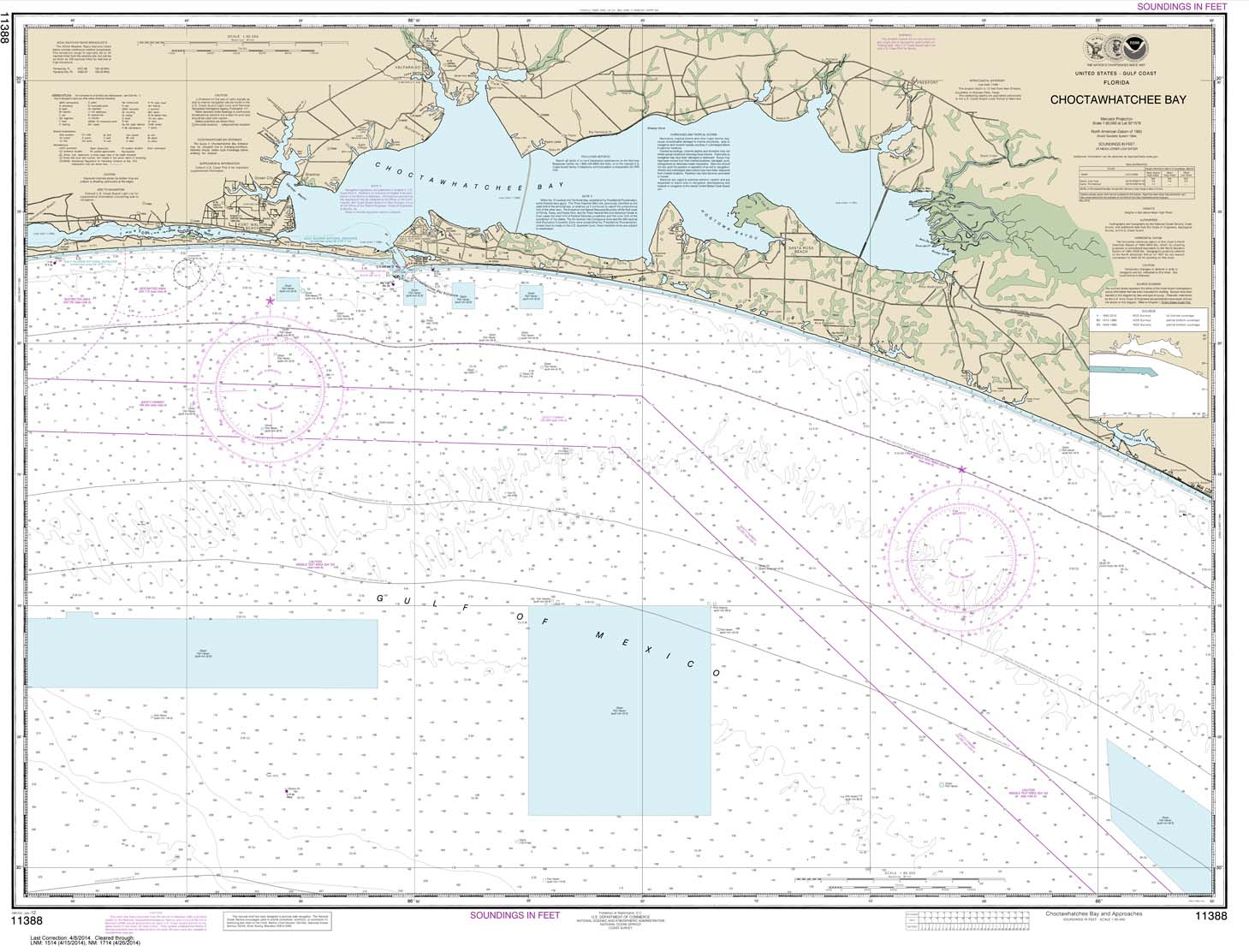 HISTORICAL NOAA Chart 11388: Choctawhatchee Bay