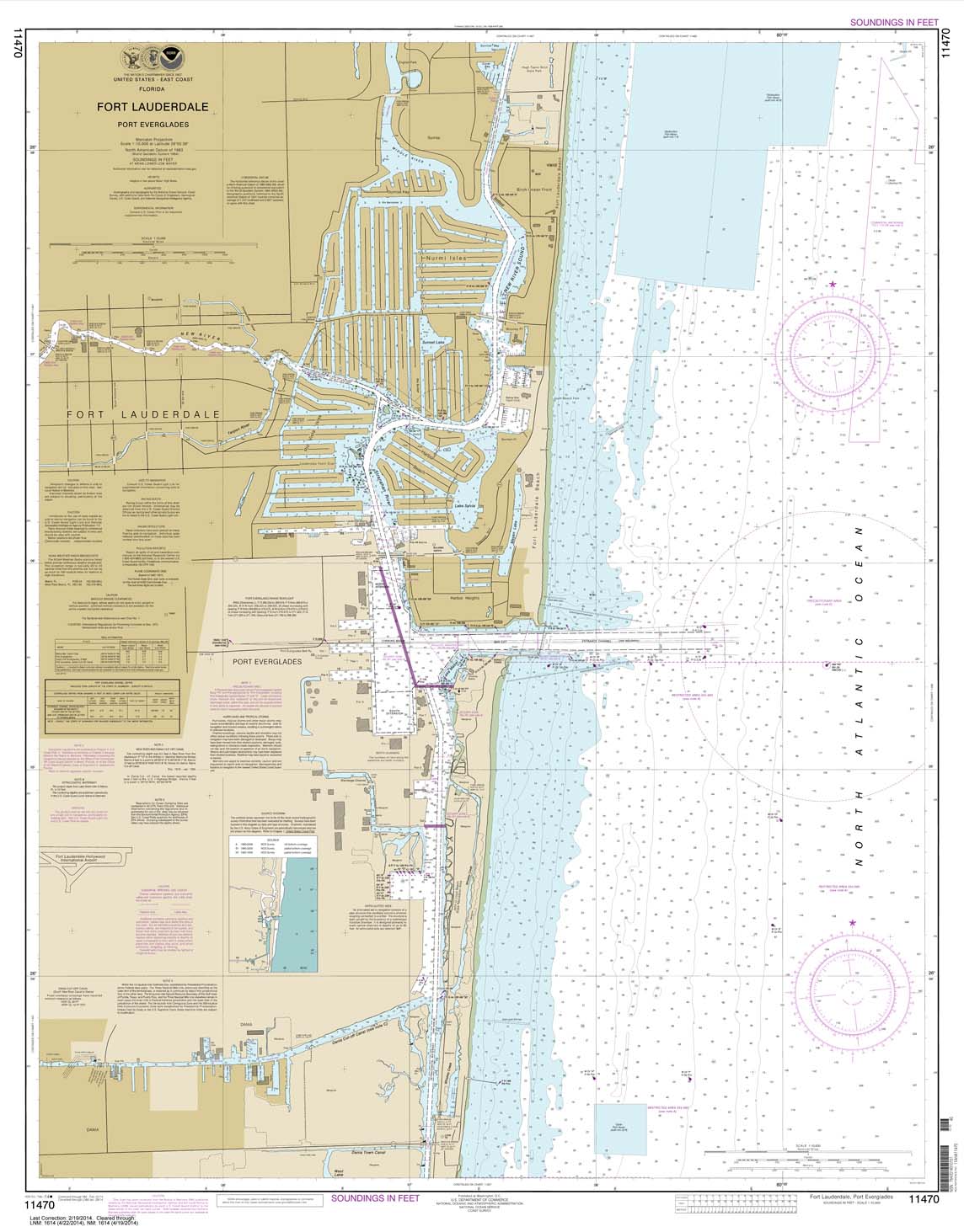 HISTORICAL NOAA Chart 11470: Fort Lauderdale Port Everglades