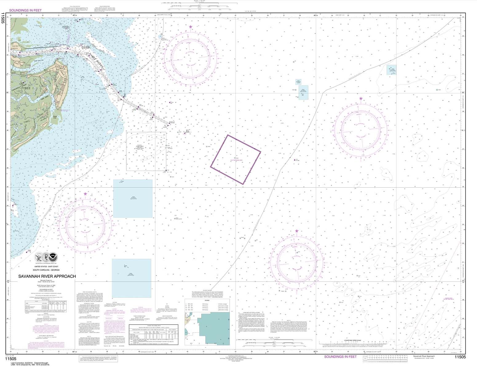 HISTORICAL NOAA Chart 11505: Savannah River Approach