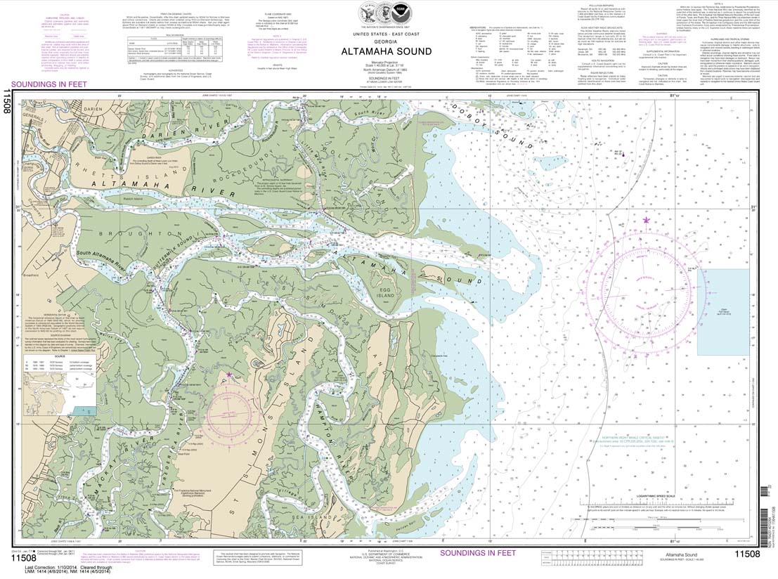 HISTORICAL NOAA Chart 11508: Altamaha Sound