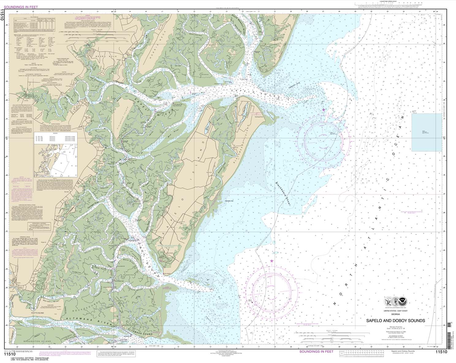 HISTORICAL NOAA Chart 11510: Sapelo and Doboy Sounds