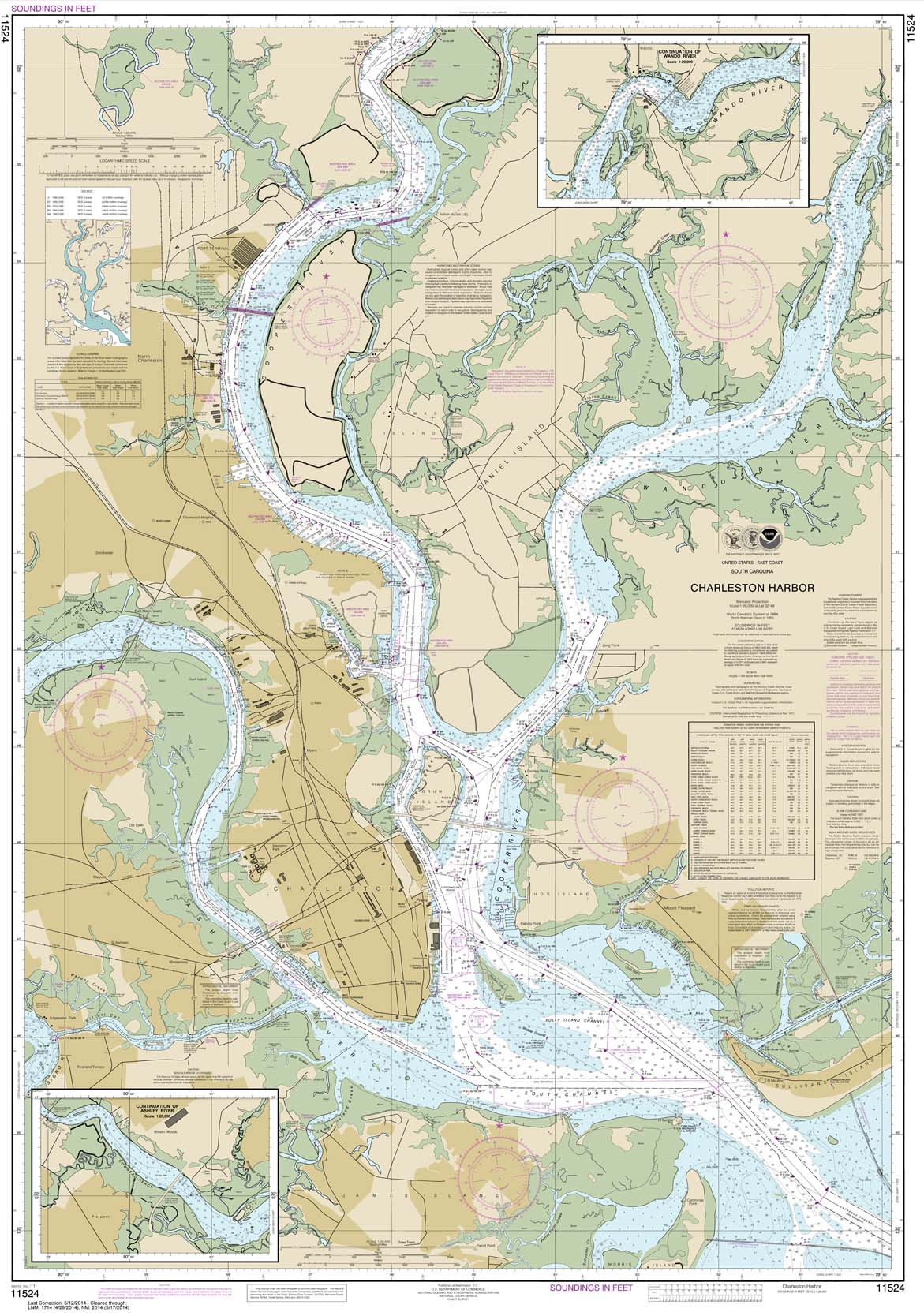 HISTORICAL NOAA Chart 11524: Charleston Harbor