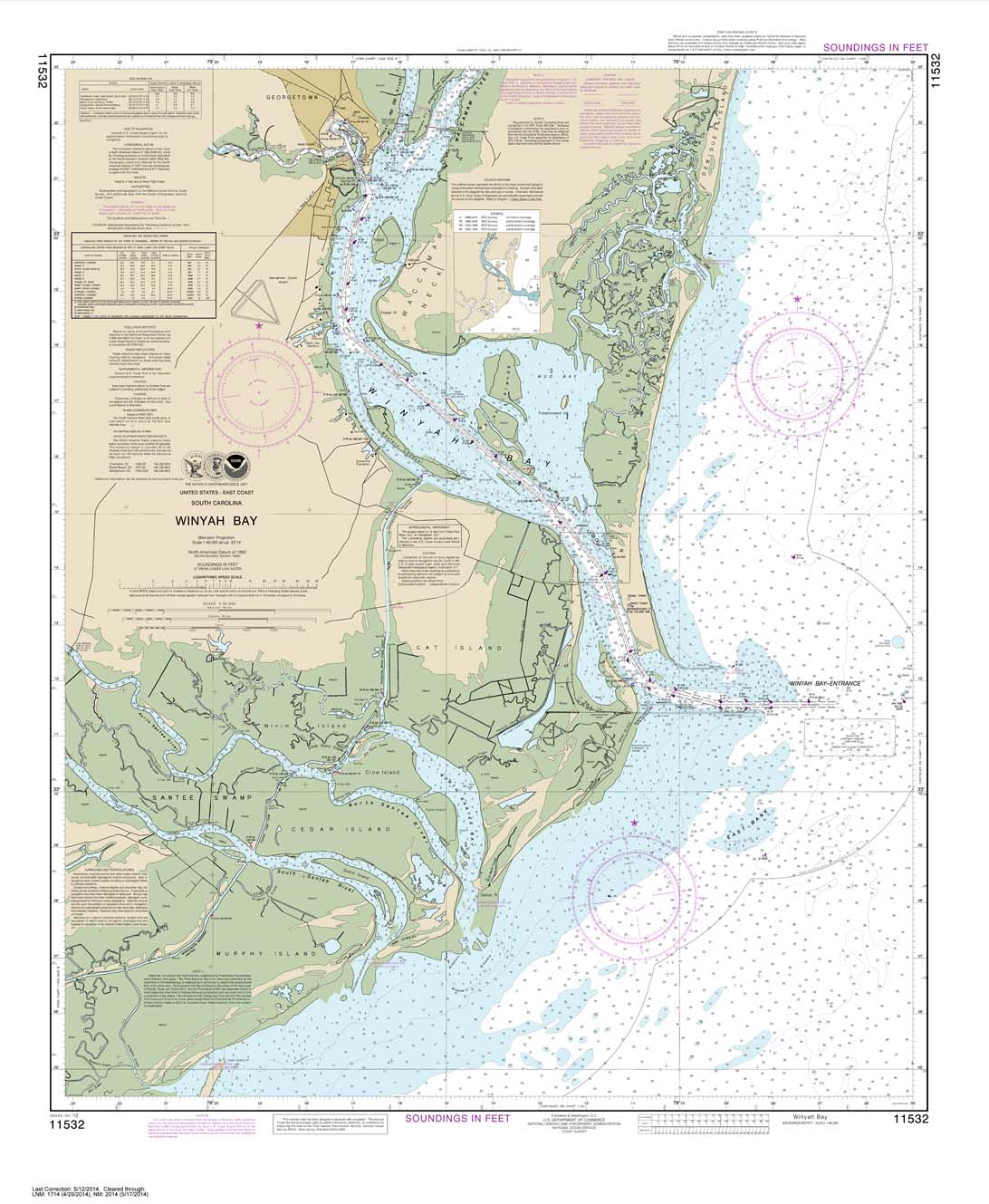 HISTORICAL NOAA Chart 11532: Winyah Bay