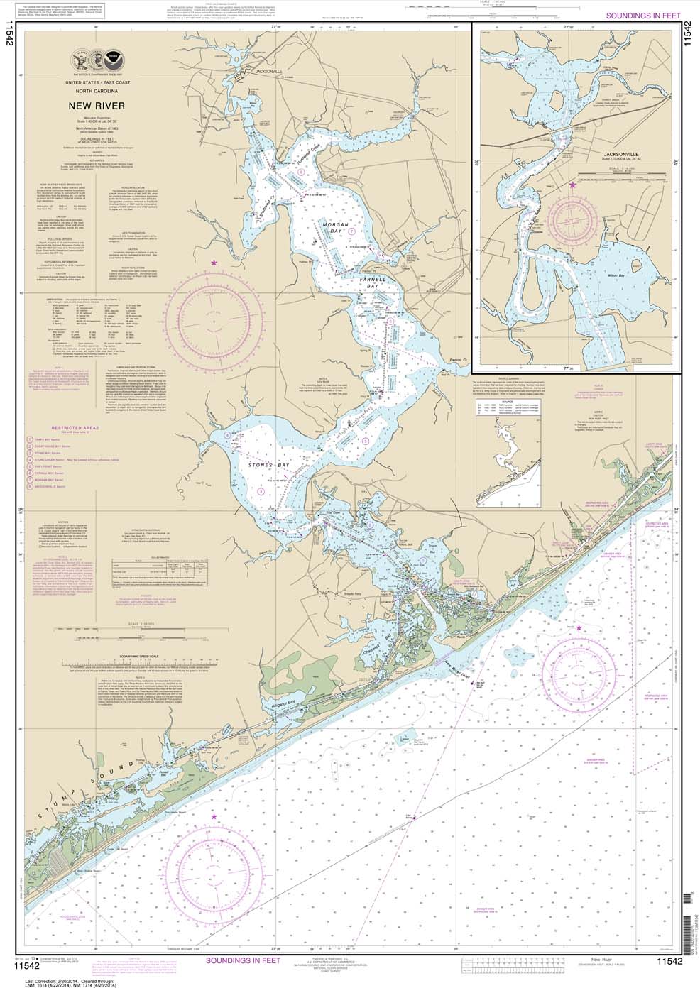 HISTORICAL NOAA Chart 11542: New River;Jacksonville