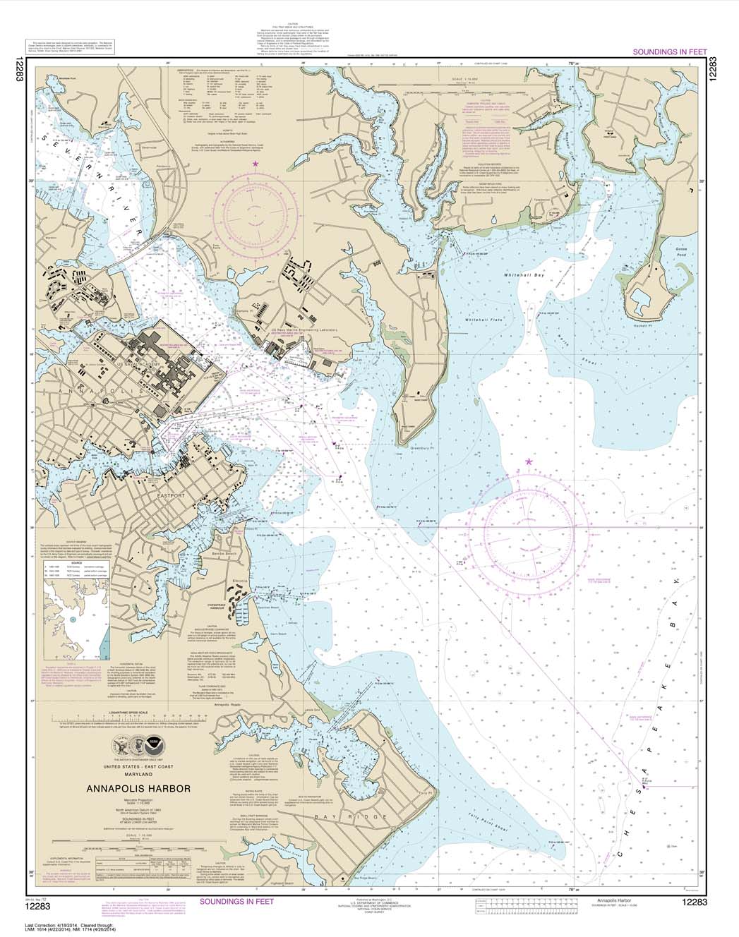 HISTORICAL NOAA Chart 12283: Annapolis Harbor
