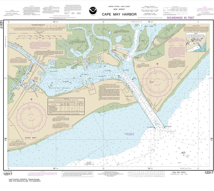 HISTORICAL NOAA Chart 12317: Cape May Harbor