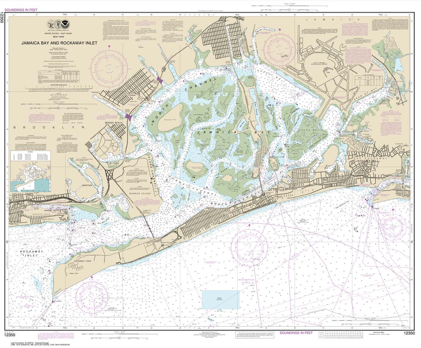 HISTORICAL NOAA Chart 12350: Jamaica Bay and Rockaway Inlet