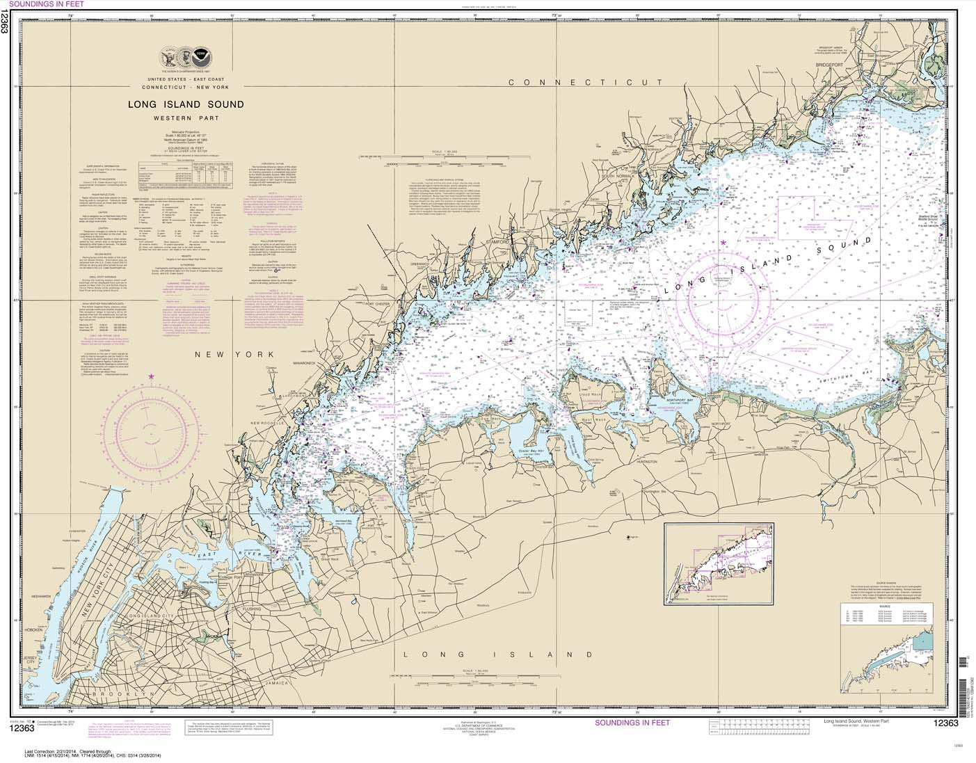 HISTORICAL NOAA Chart 12363: Long Island Sound Western Part