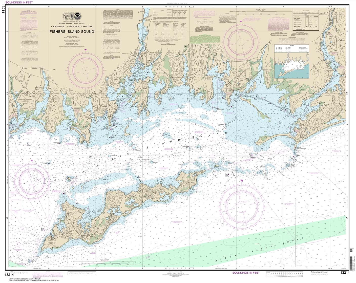 HISTORICAL NOAA Chart 13214: Fishers Island Sound