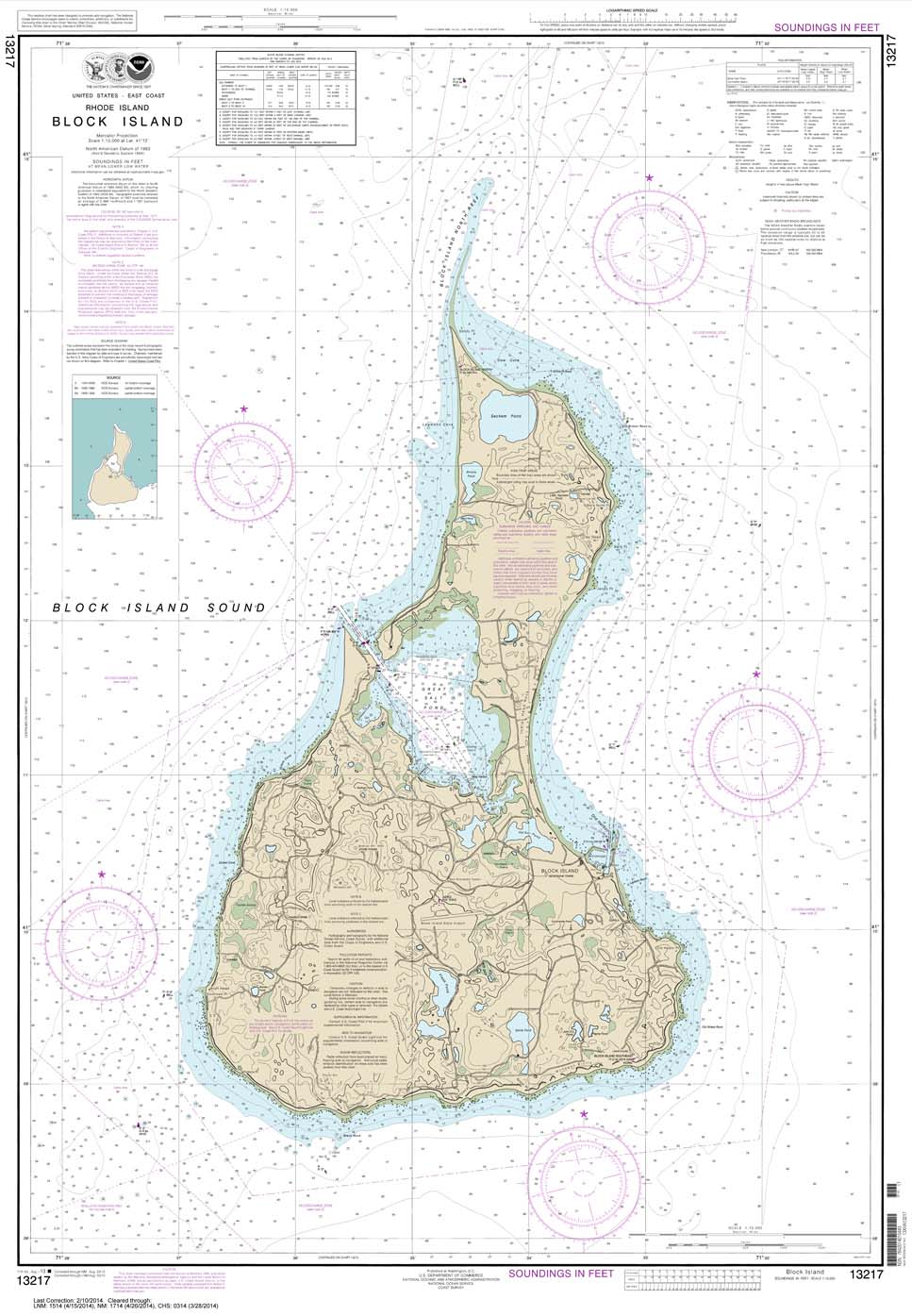 HISTORICAL NOAA Chart 13217: Block Island