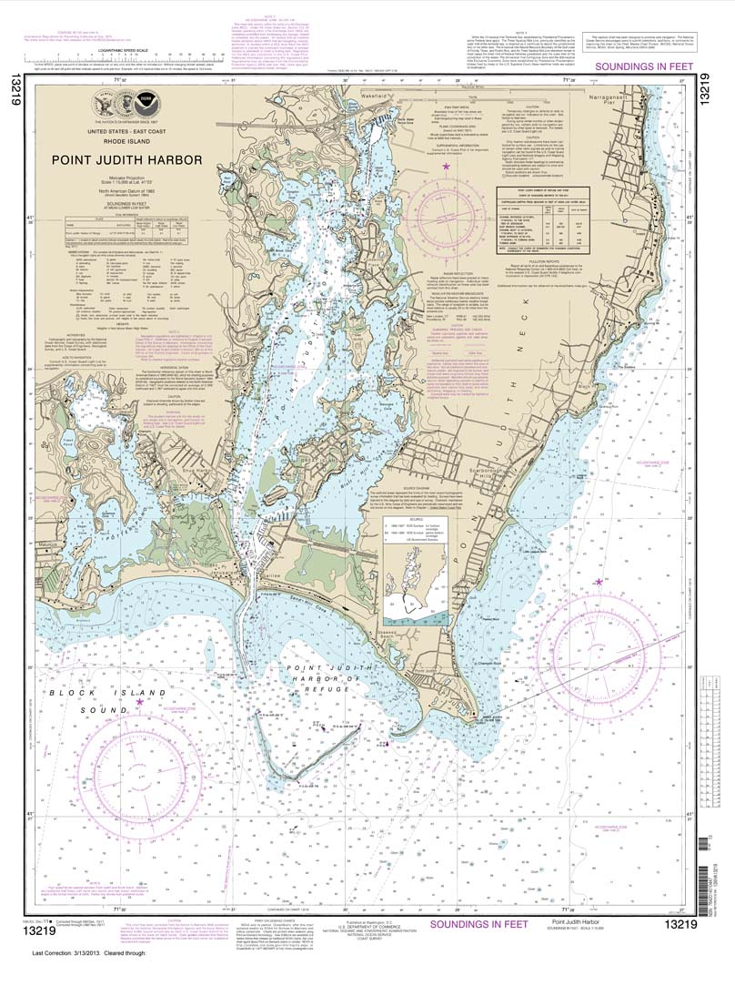 HISTORICAL NOAA Chart 13219: Point Judith Harbor