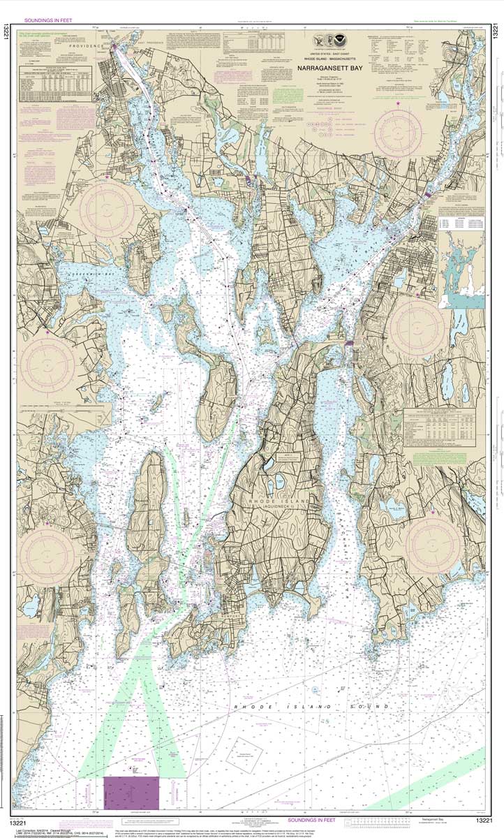 HISTORICAL NOAA Chart 13221: Narragansett Bay