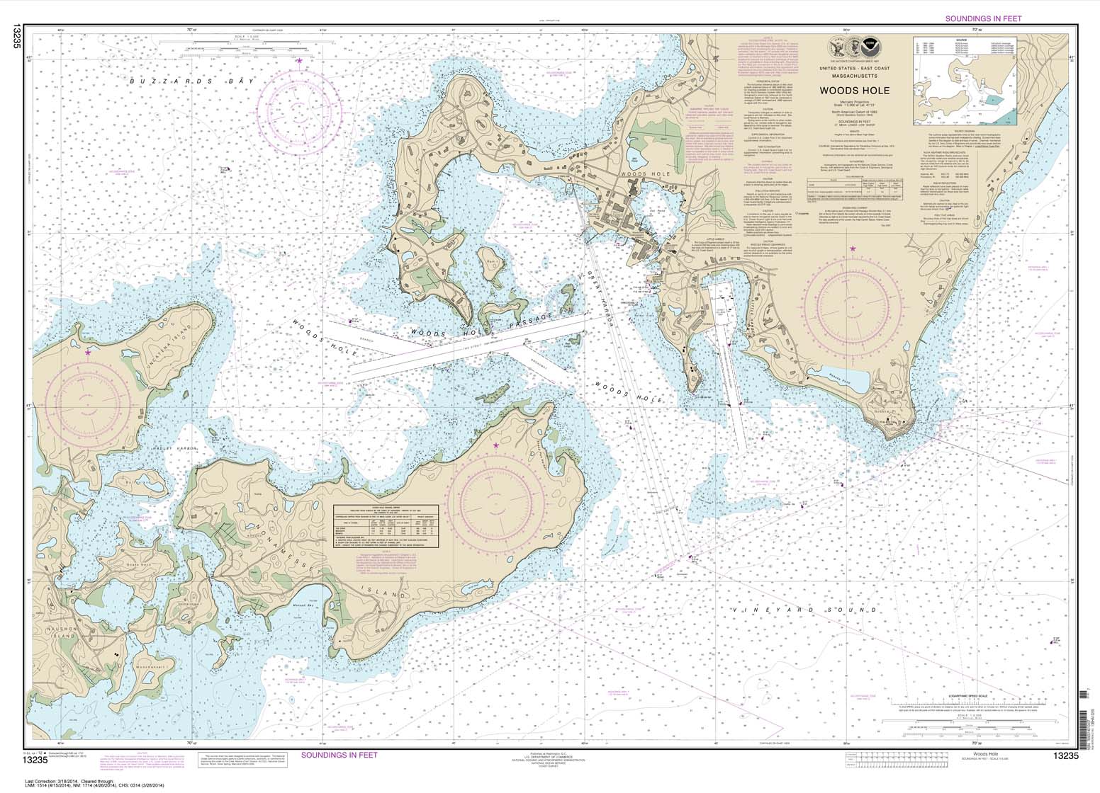 HISTORICAL NOAA Chart 13235: Woods Hole