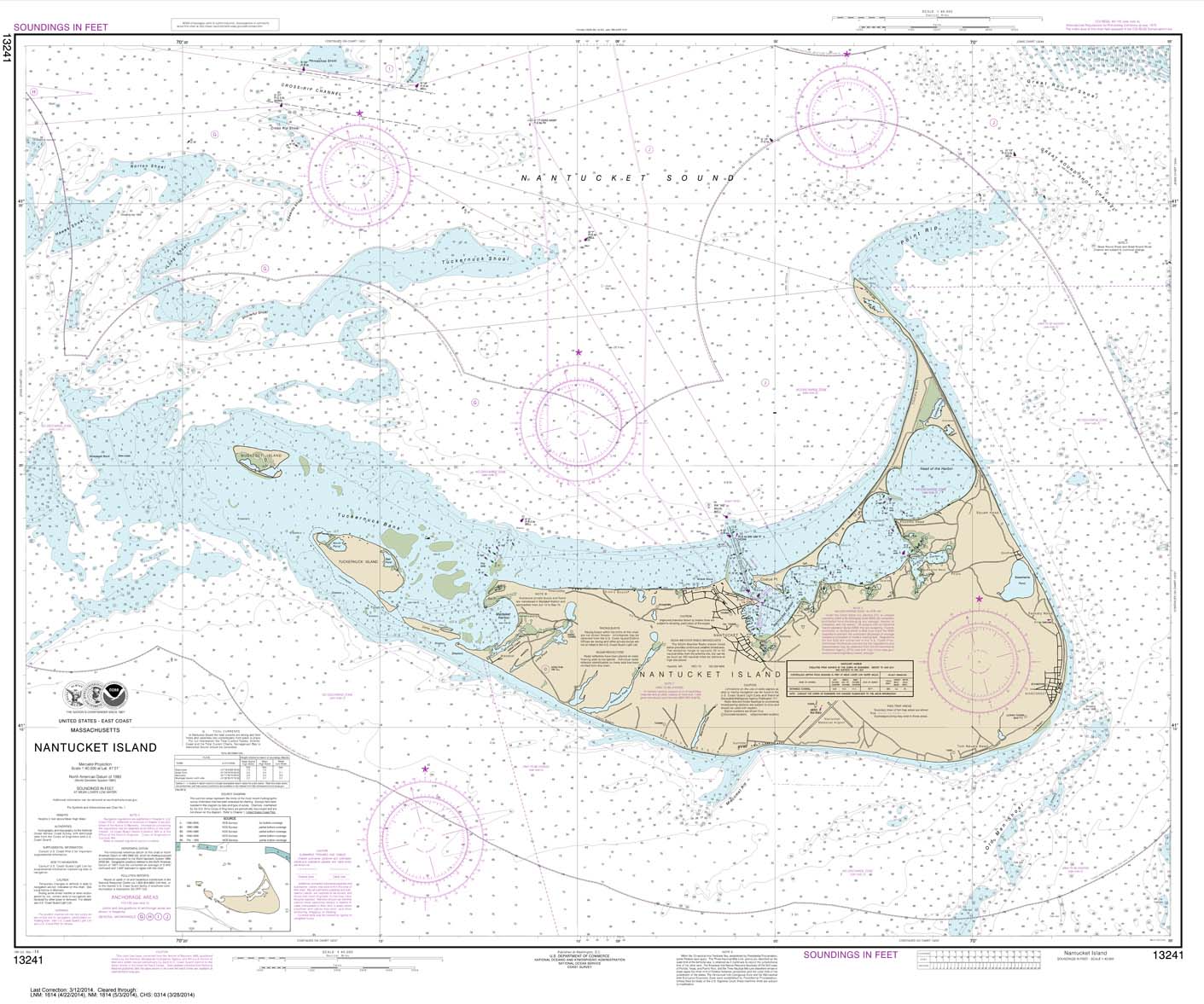 HISTORICAL NOAA Chart 13241: Nantucket Island