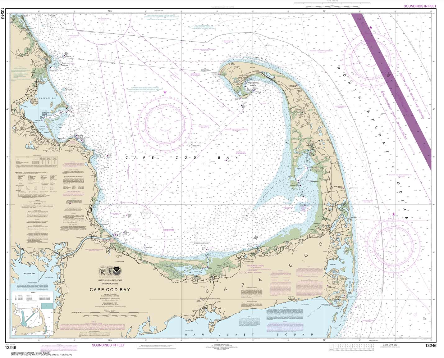 HISTORICAL NOAA Chart 13246: Cape Cod Bay