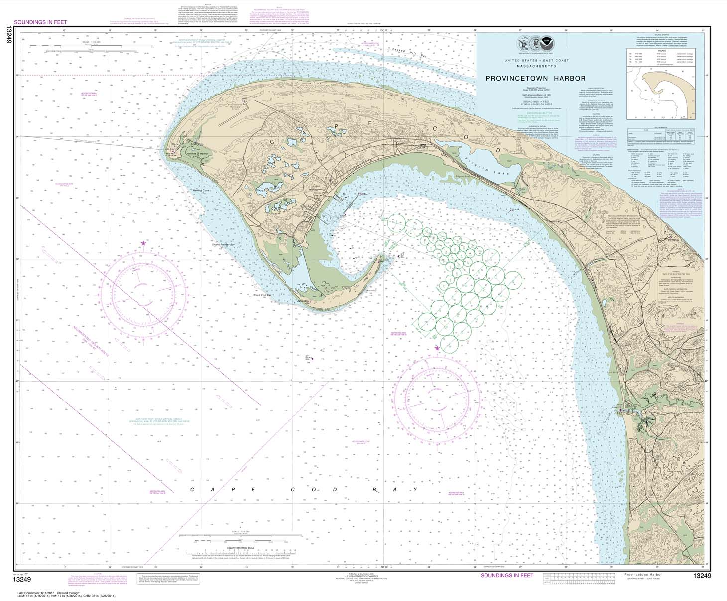 HISTORICAL NOAA Chart 13249: Provincetown Harbor