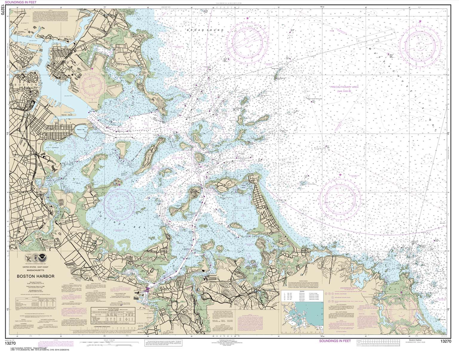 HISTORICAL NOAA Chart 13270: Boston Harbor