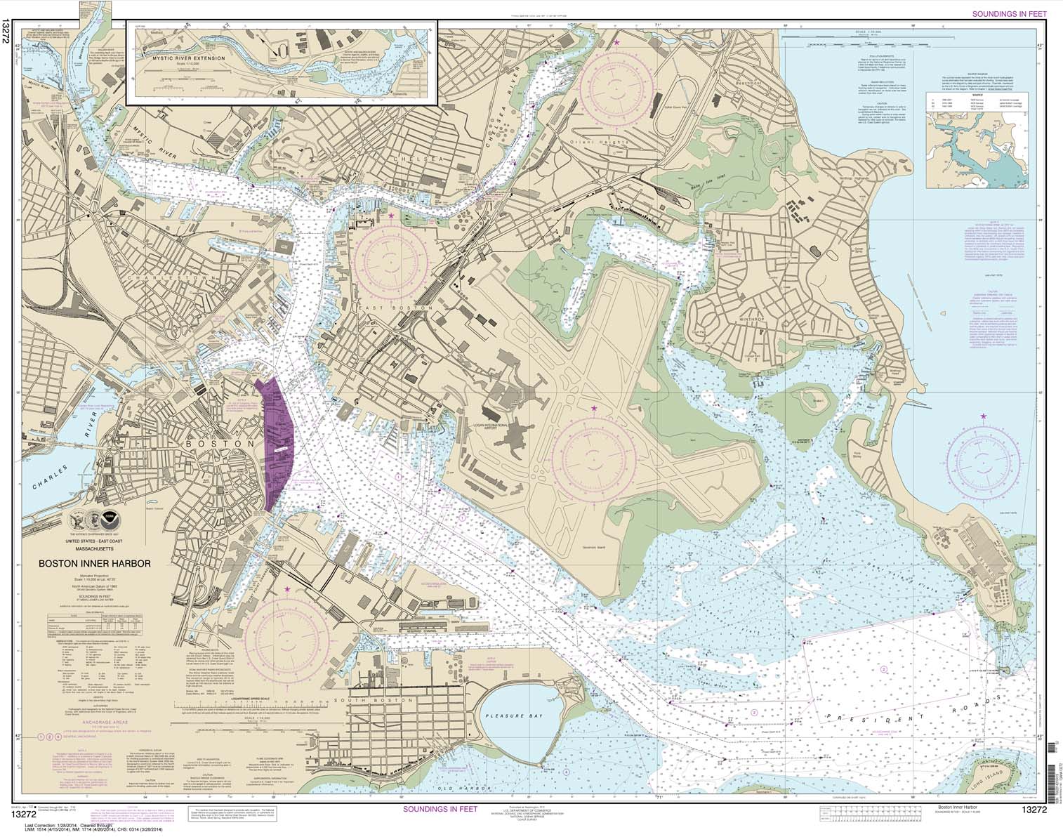 HISTORICAL NOAA Chart 13272: Boston Inner Harbor