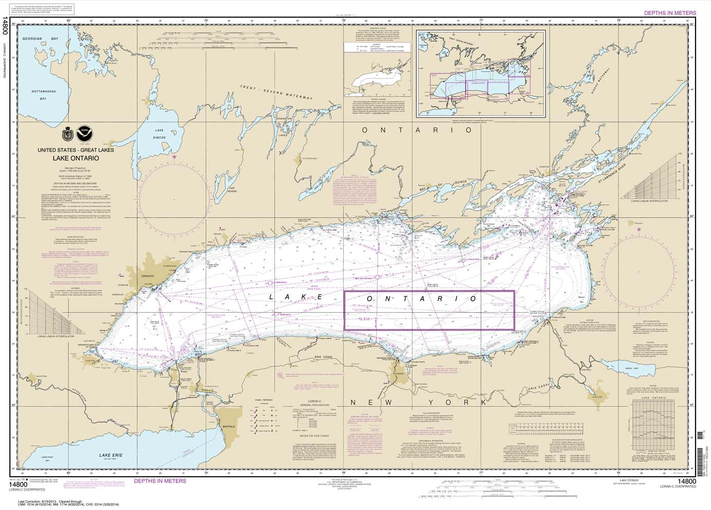HISTORICAL NOAA Chart 14800: Lake Ontario