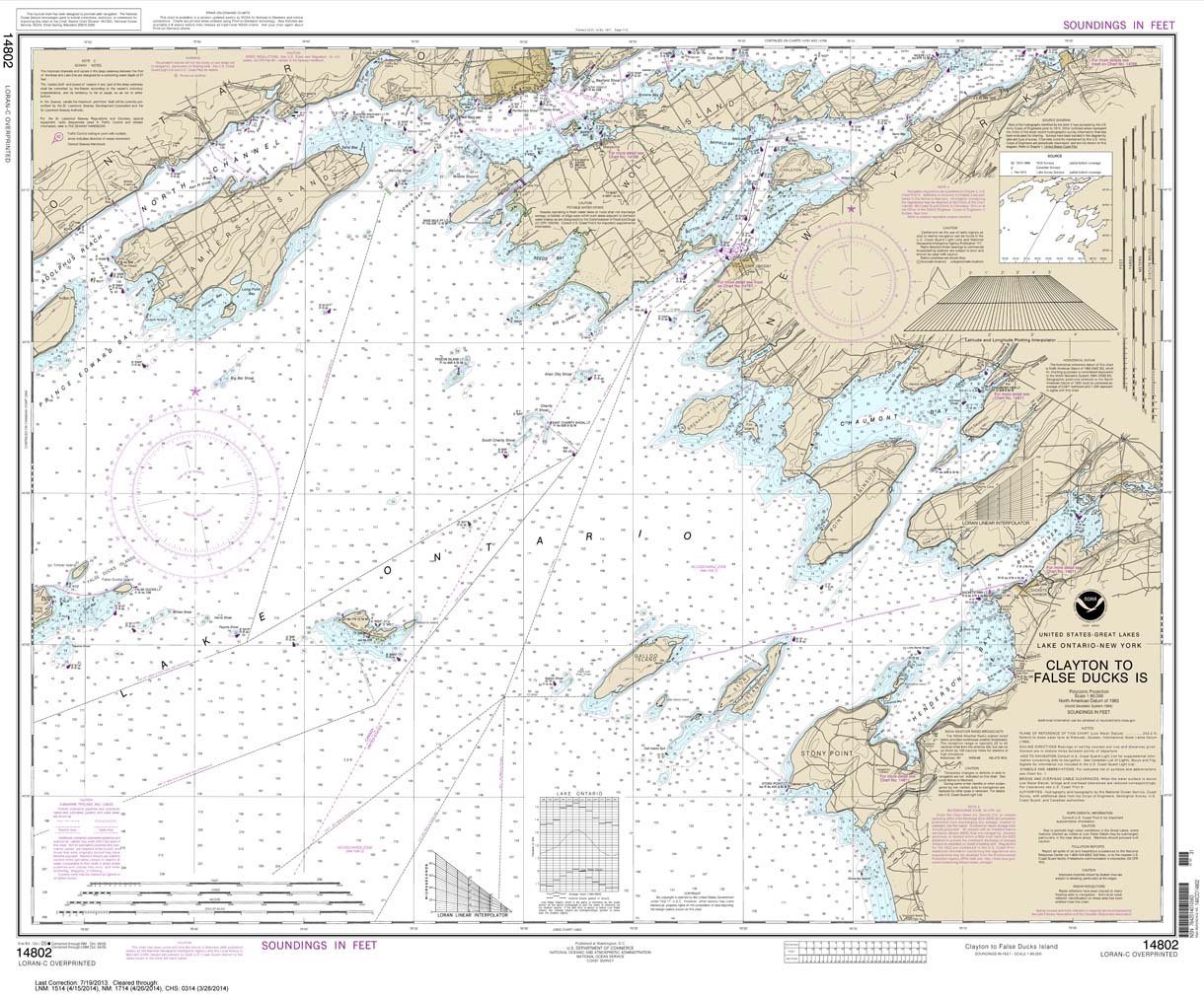 HISTORICAL NOAA Chart 14802: Clayton to False Ducks ls.