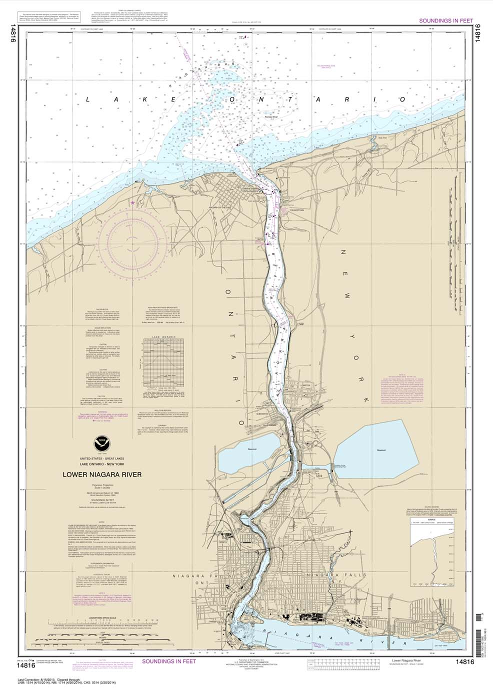 HISTORICAL NOAA Chart 14816: Lower Niagara River