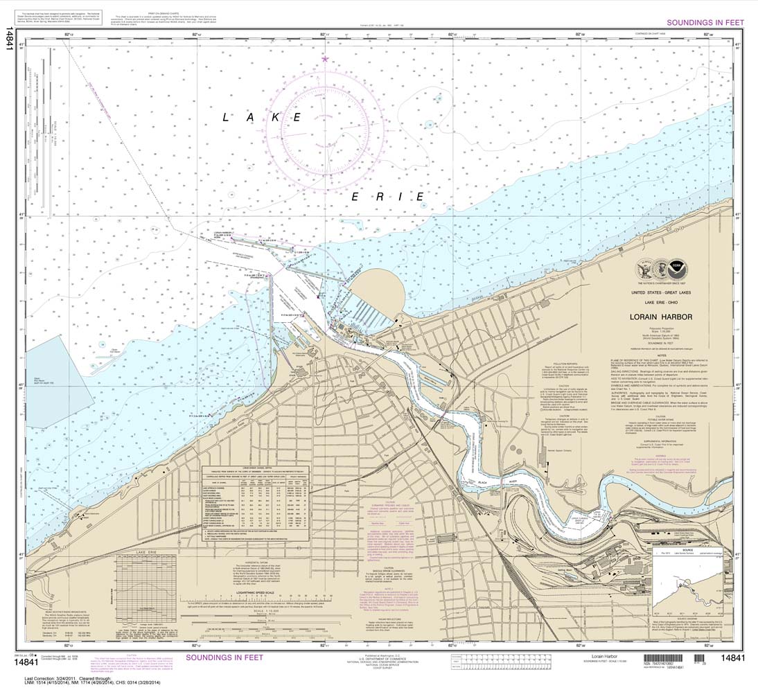 HISTORICAL NOAA Chart 14841: Lorain Harbor