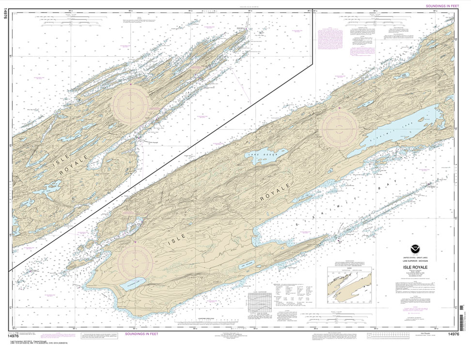 HISTORICAL NOAA Chart 14976: Isle Royale