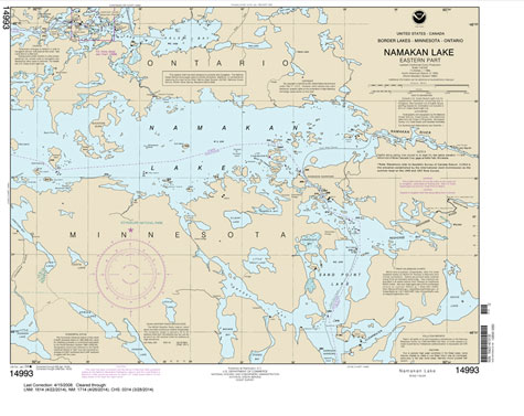 NOAA Chart 14993: Namakan Lake: Eastern Part