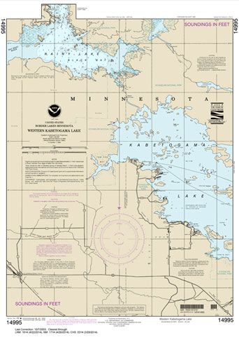 NOAA Chart 14995: Western Kabetogama Lake