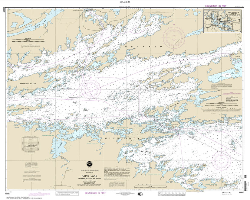 NOAA Chart 14997: Rainy Lake-Dryweed Island: to Big Island