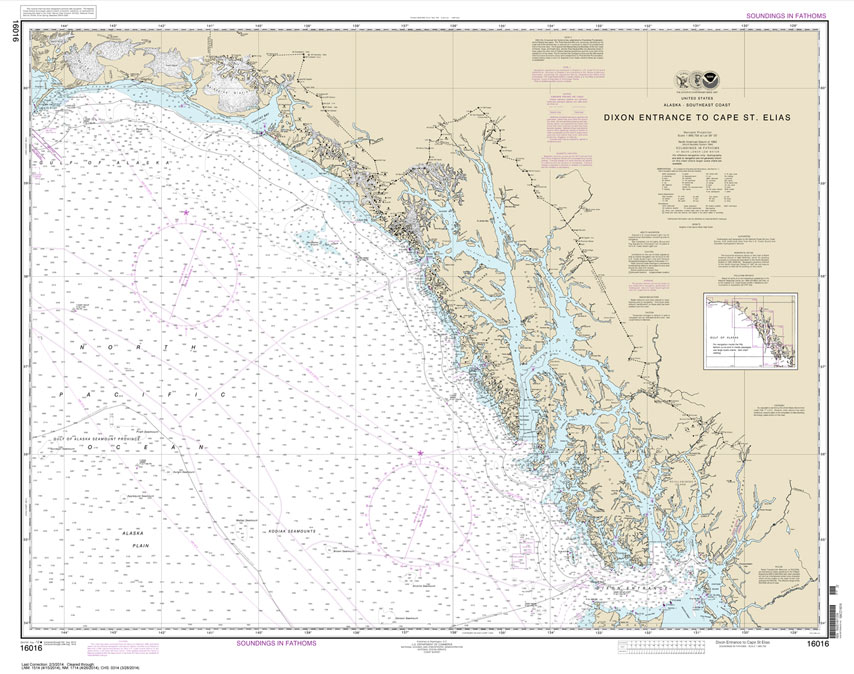 HISTORICAL NOAA Chart 16016: Dixon Entrance to Cape St. Elias