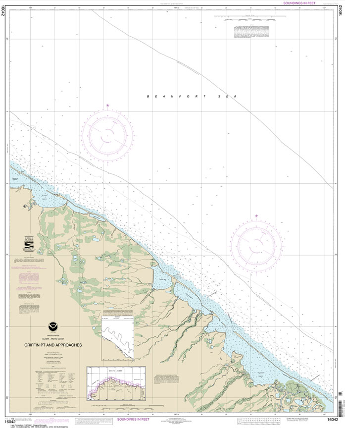 HISTORICAL NOAA Chart 16042: Griffin Pt. and approaches