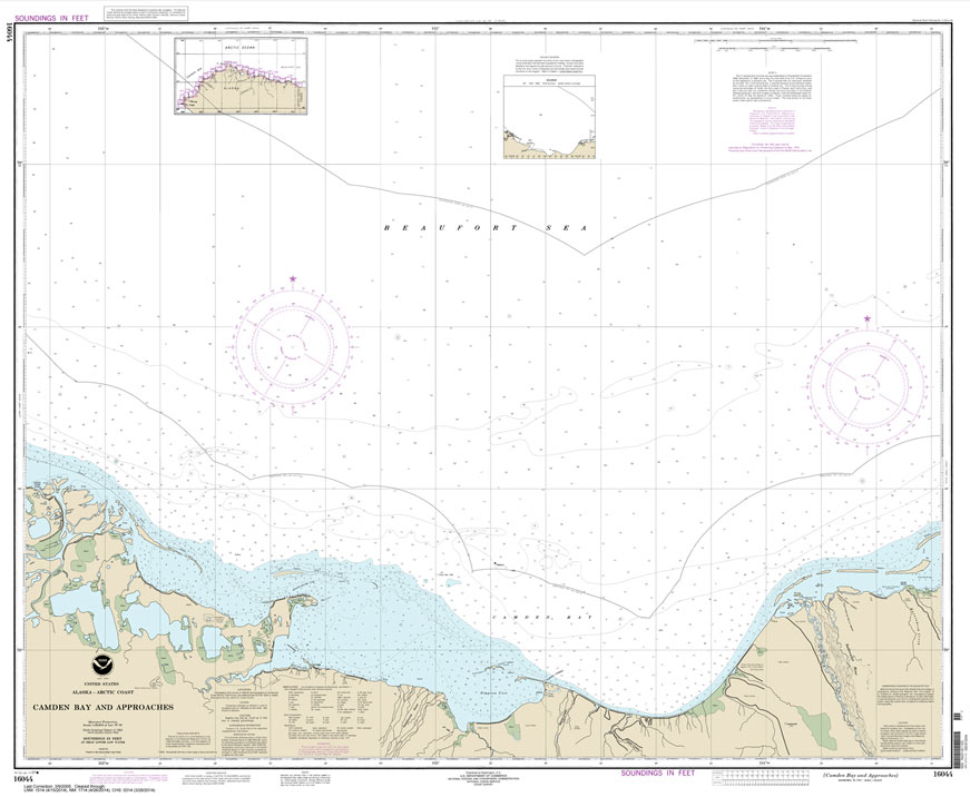 HISTORICAL NOAA Chart 16044: Camden Bay and Approaches