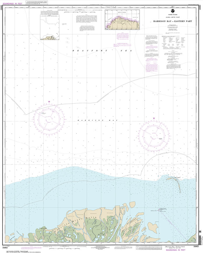 HISTORICAL NOAA Chart 16063: Harrison Bay-eastern part