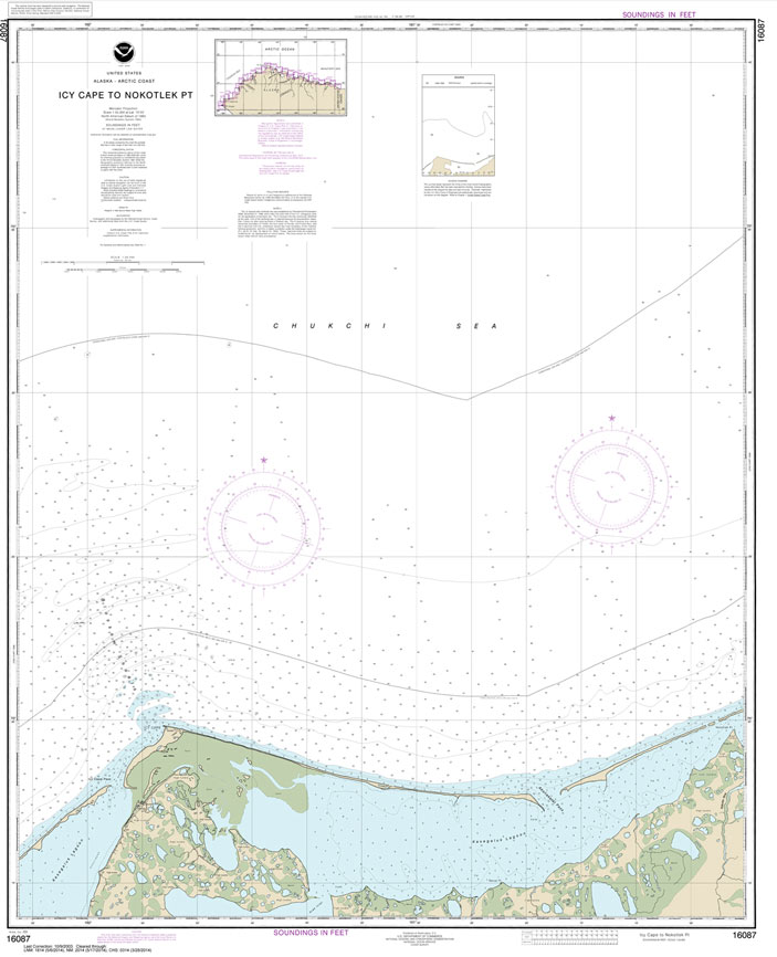 HISTORICAL NOAA Chart 16087: Icy Cape to Nokotlek Pt.